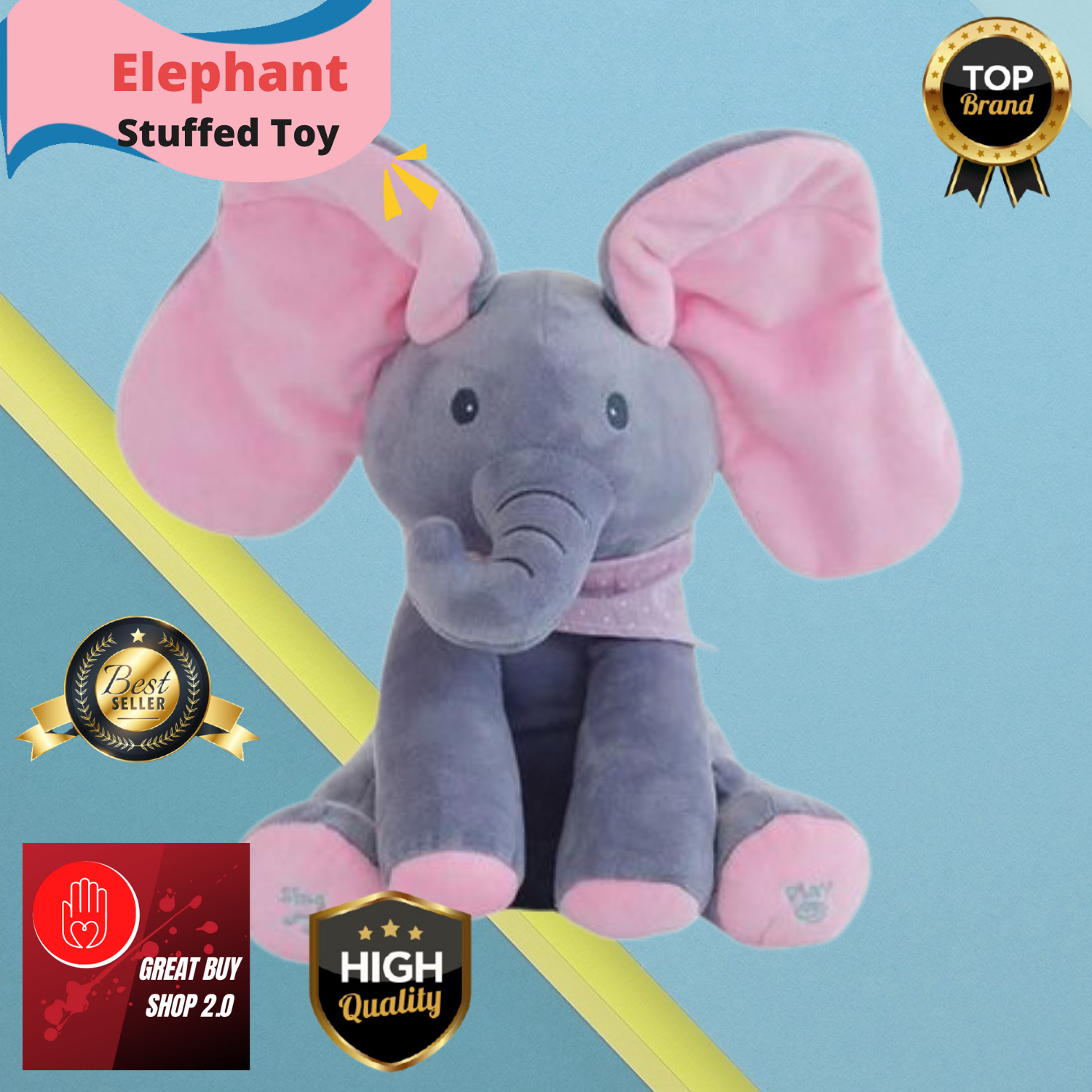 big ear elephant stuffed animal