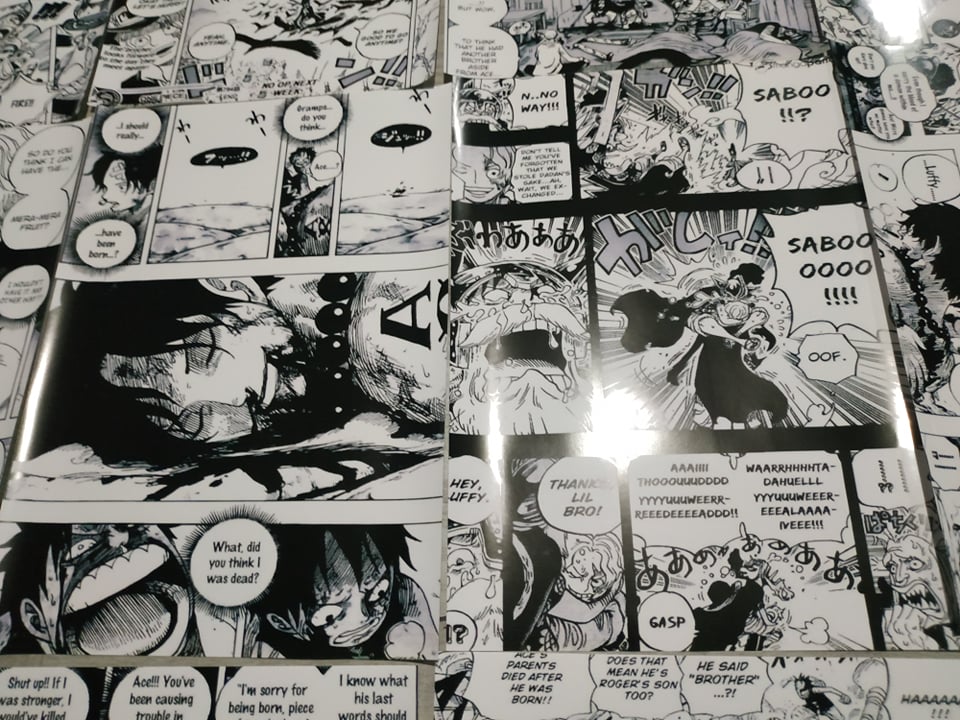 One Piece Manga Panel 40 Pcs Wall Decor Ace Sabo Lazada Ph