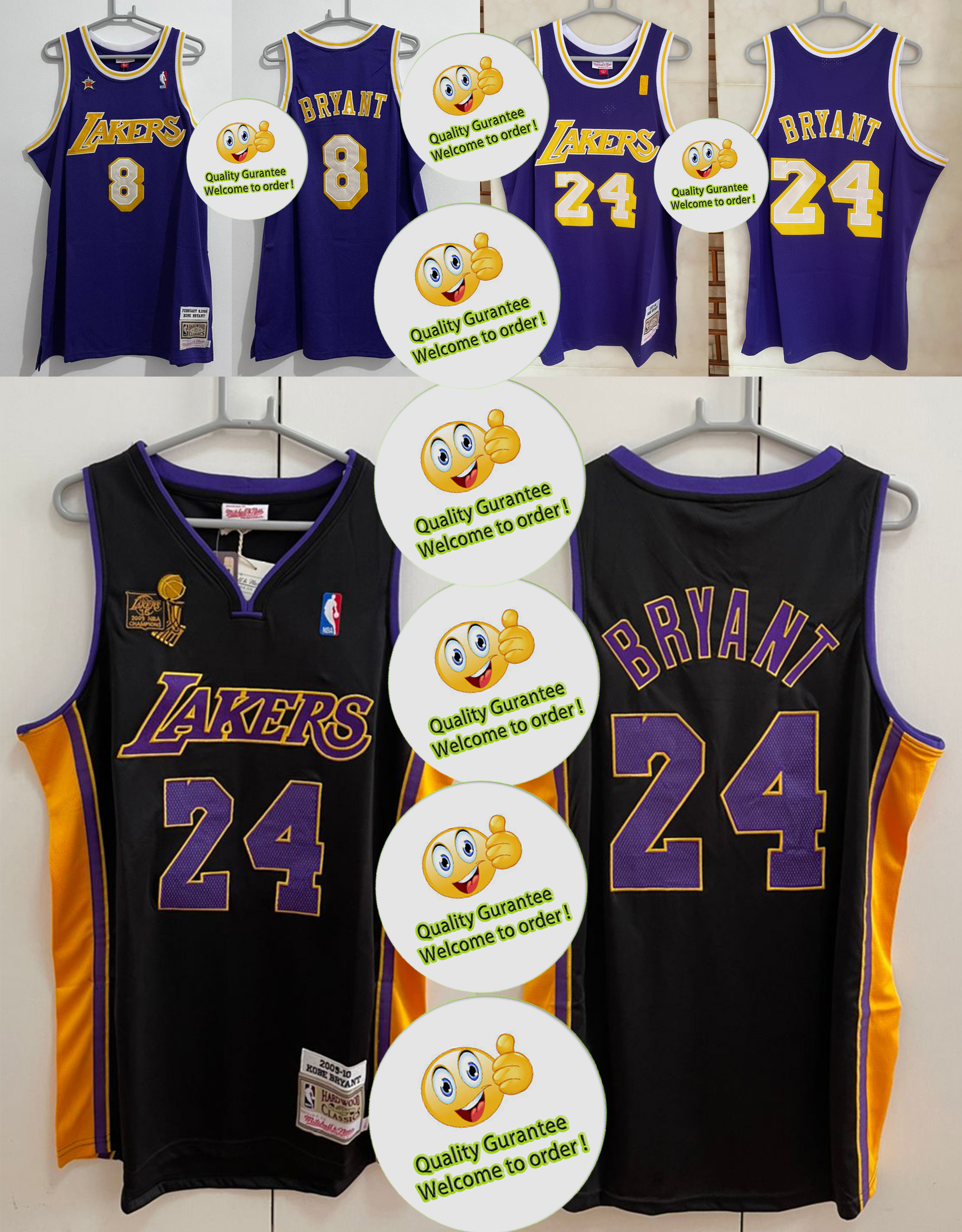 MITCHELL AND NESS Los Angeles Lakers Kobe Bryant 2009-10 Authentic