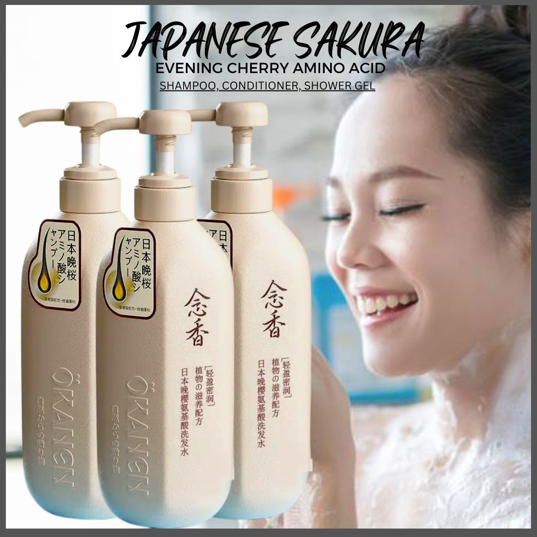 BEST SELLER!! Sakura Japanese Shampoo Conditioner Shower Gel High