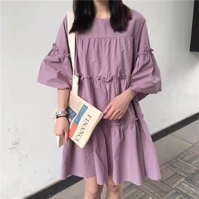 Korean Plain Oversized Dress #9910 Lazada PH