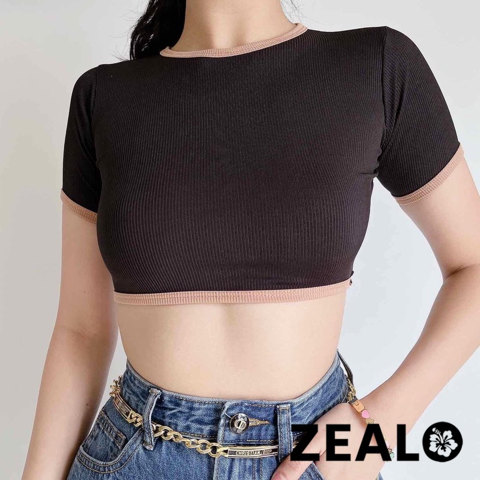 ZEALO Jace Ringer Sleeves Knitted Crop Top Jaya | Lazada PH