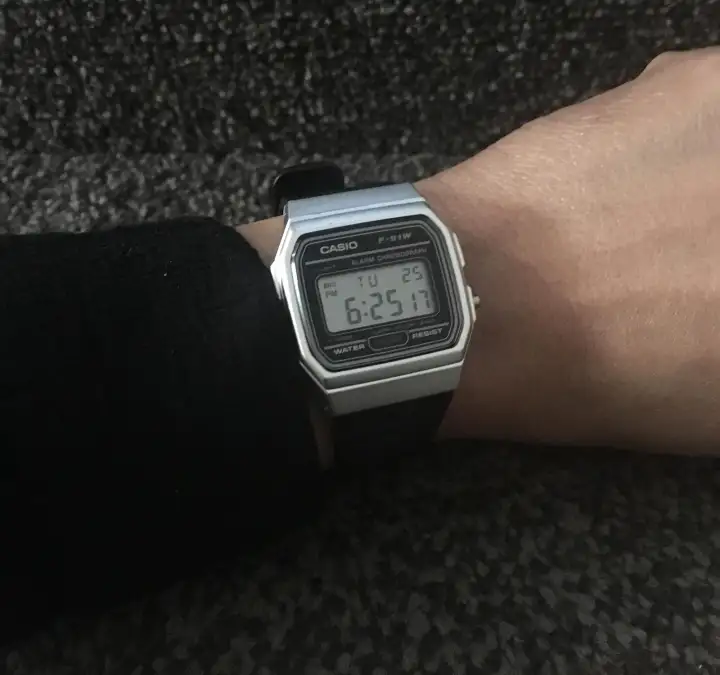 casio f91 silver