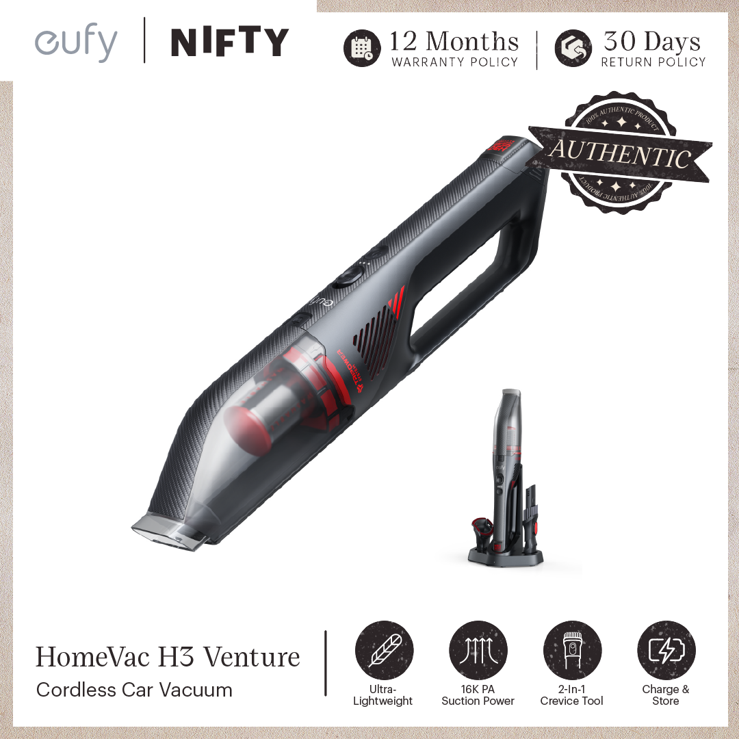 eufy by Anker, HomeVac H30 Venture, Cordless Car Vacuum, 80 AW, 16000Pa