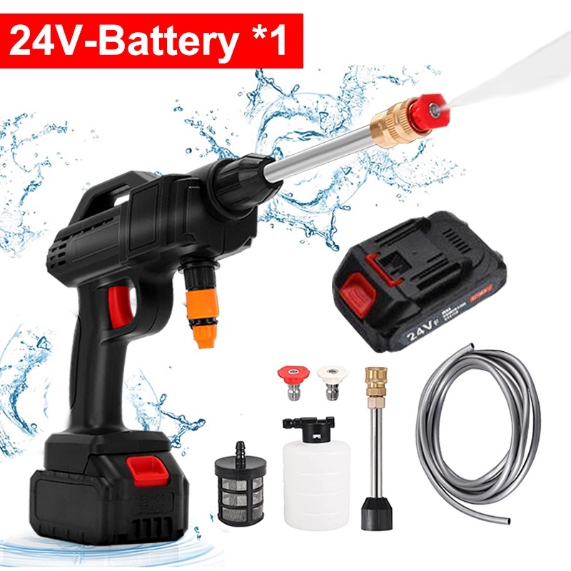 Wireless Car Washer Portable Pressure Washer 24V Lithium Battery