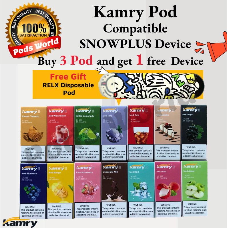 Snowplus Compatible Pods KAMRY Vape Pods[𝐏𝐑𝐎𝐌𝐎 Buy 3 Pods, get 1