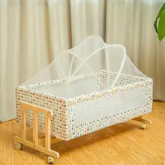 Cradle Wood Small Crib Infant Bed Solid Wood Bed Children S