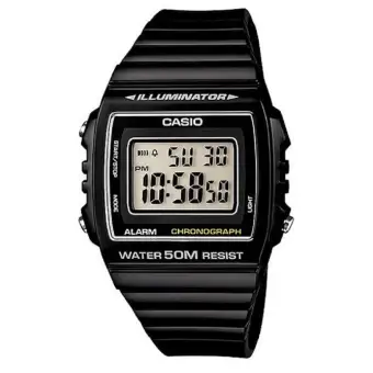 casio unisex black resin strap watch