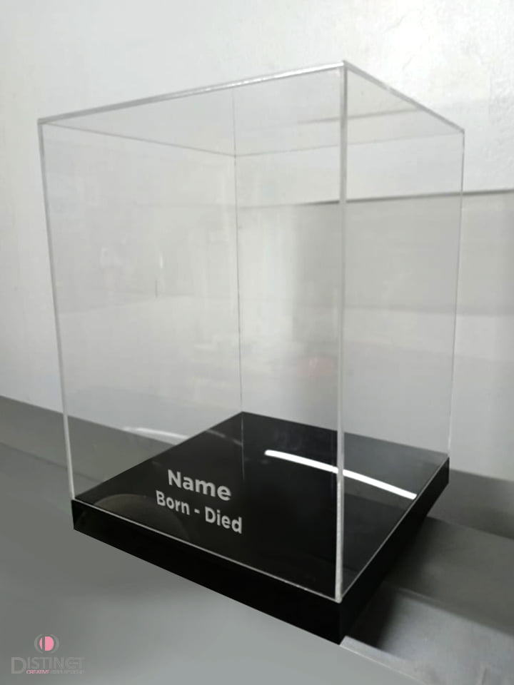 Acrylic Urn Box with Personalized engrave name and date Lazada PH