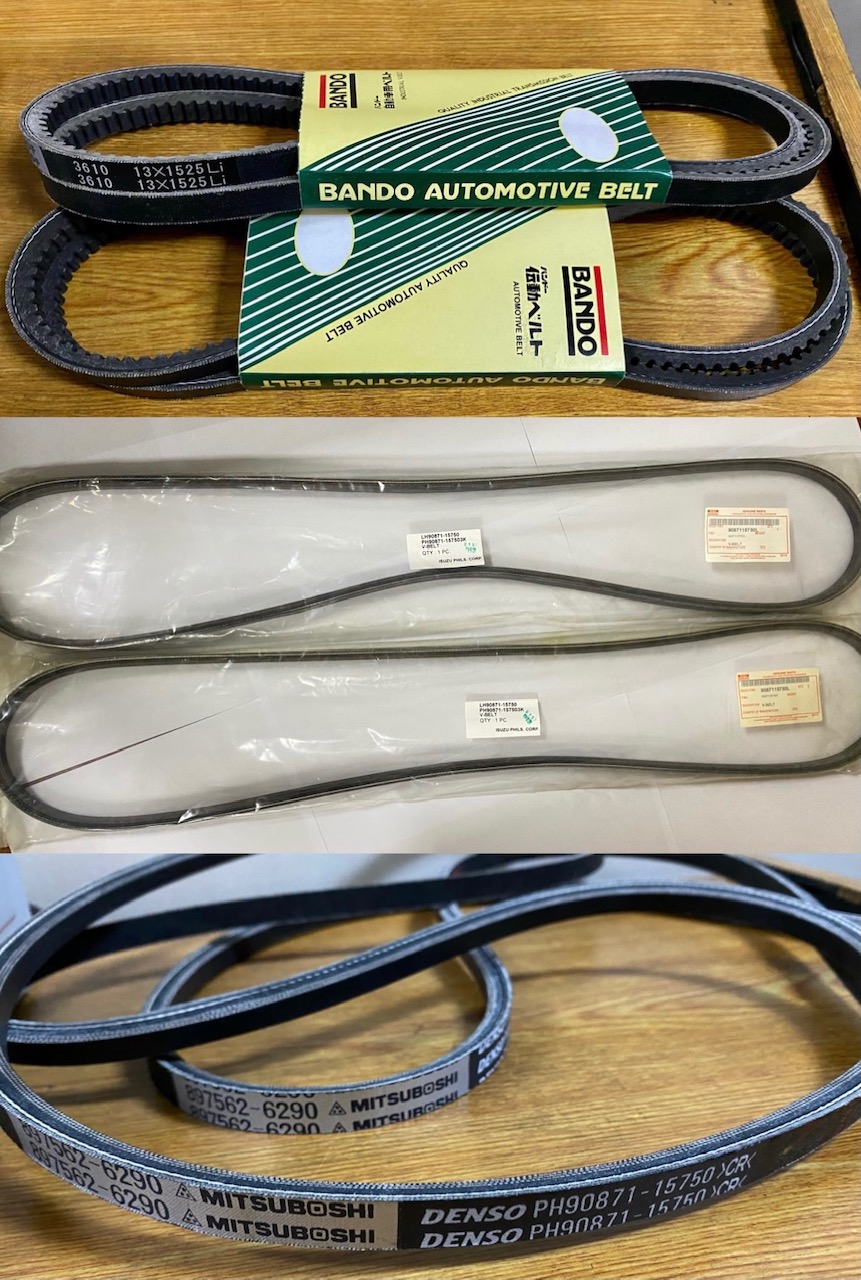 Isuzu Genuine Parts Bando Aircon Power Steering Belt (Set of 2
