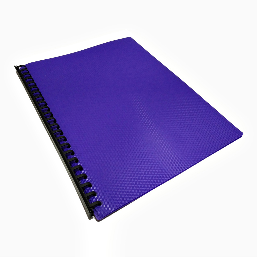Diamond Long Clear BOOK with Plastic Sleeves, 20 Pockets Ring Binder
