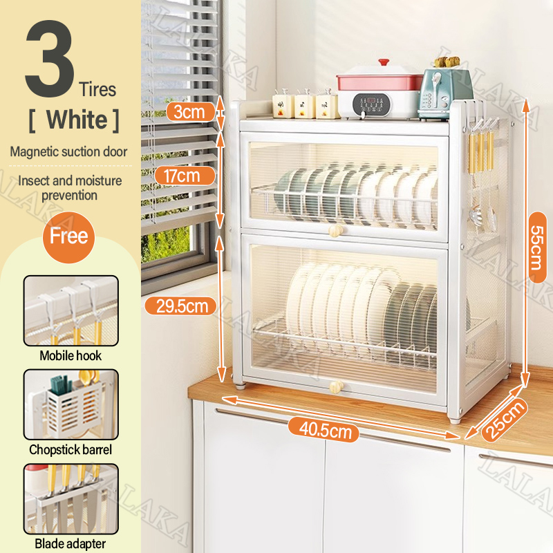 Kitchen Dish Rack Shelf Aluminum dish rack Dish Drying Rack 3 Tier Dish Rack