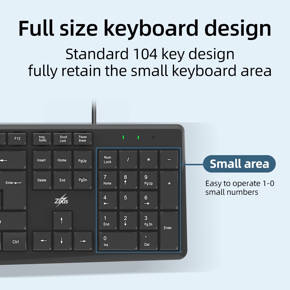 hot Zeus K500 ( SimpliCity ) Computer Keyboard For Office / Gaming ...