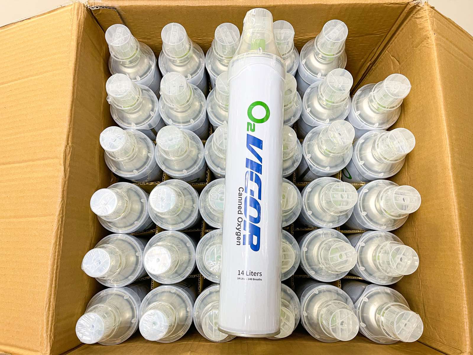 oxygen in can canned oxygen portable 14L 8L Medical grade 1 box 36