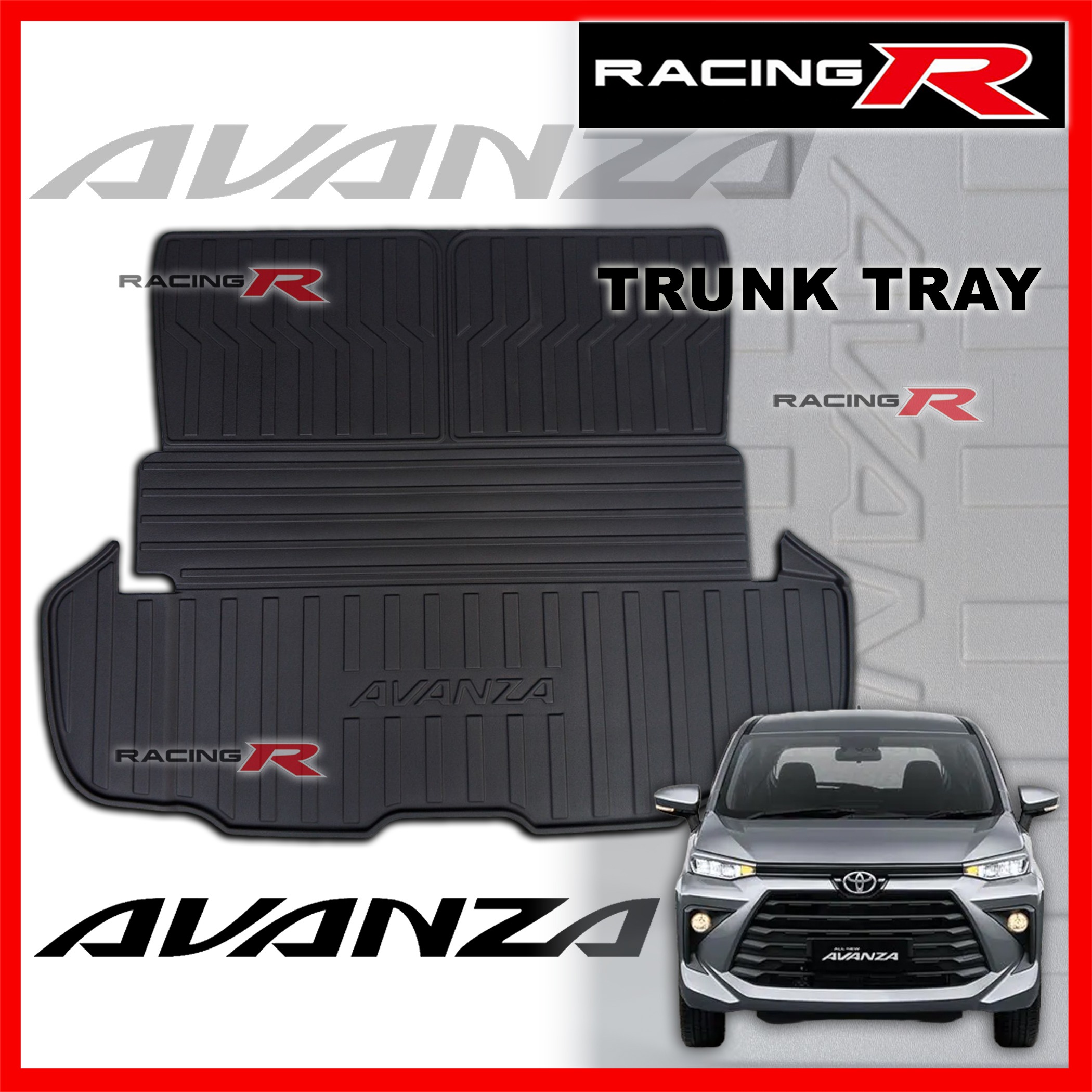 トヨタ AVANZA 2016-2020 カーゴライナー 全天候型 TPE 滑り止めトランクマット 防水ブーツトレイ トランクカーペ Toyota Avanza 2016 to 2026 Rear Cargo Trunk Tray with EXTENSION Thailand  Quality PREMIUM TECHMAT ( Car Accessories ) | Lazada Philippines