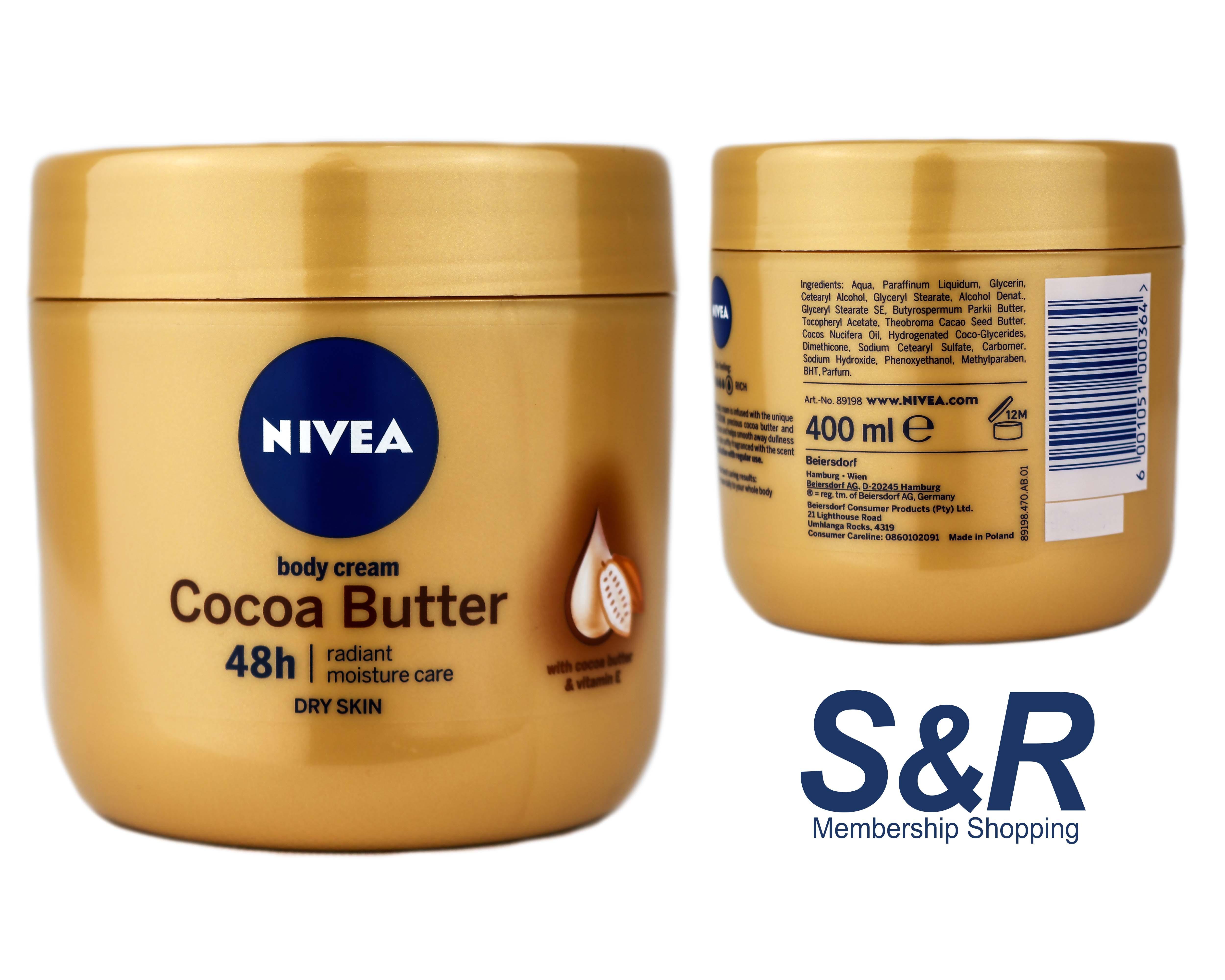Nivea Radiant Moisture Care Cocoa Butter Body Cream 400 mL review and price