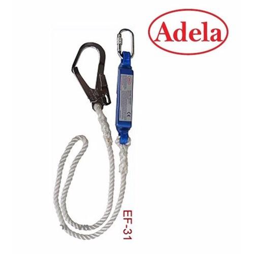 Adela Ef 31 Lanyard 14 Mm 1 X 15 M Fall Arrest Webbing Rope Fall Protection And Rescue Shock 0900