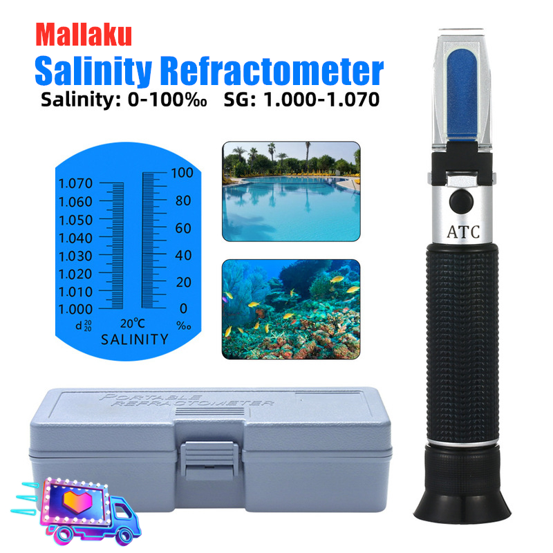 0100‰ Salinity refractometer 1.0001.070SG Salinity Seawater
