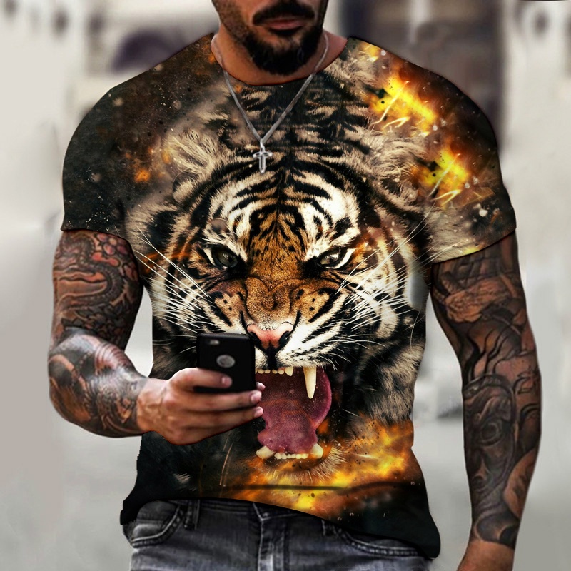 Moletom Roupa Canguru Tigre Branco 3d Full Novidade. - 7Dreams