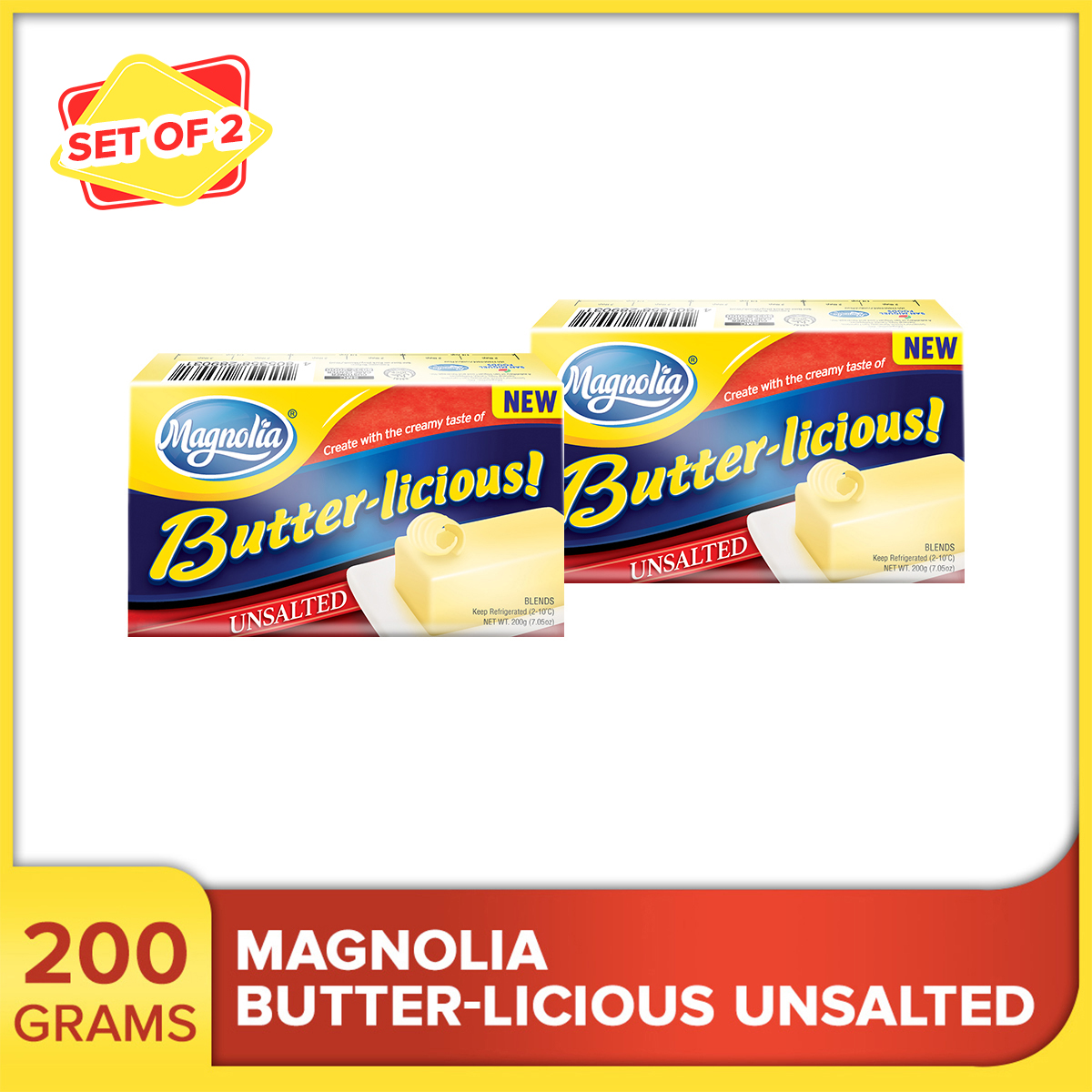 Magnolia Butterlicious Unsalted 200g Set of 2 Lazada PH