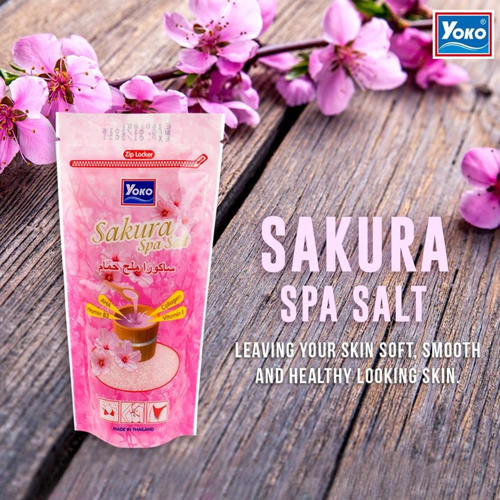YoKo, YoKo Sakura Spa Salt, YoKo Sakura Spa Salt รีวิว, YoKo Sakura Spa Salt ราคา, YoKo Sakura Spa Salt 300 g., YoKo Sakura Spa Salt 300 g. เกลือสปาขัดผิว 