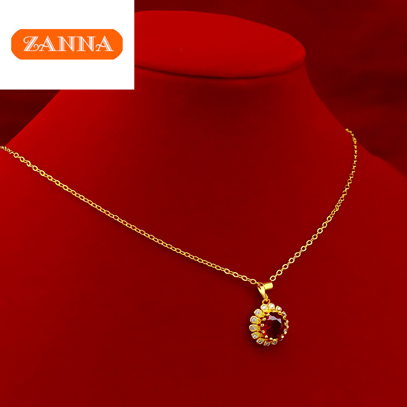 18k gold สร้อยคอผู้หญิง little daisy gem ring earrings three piece set