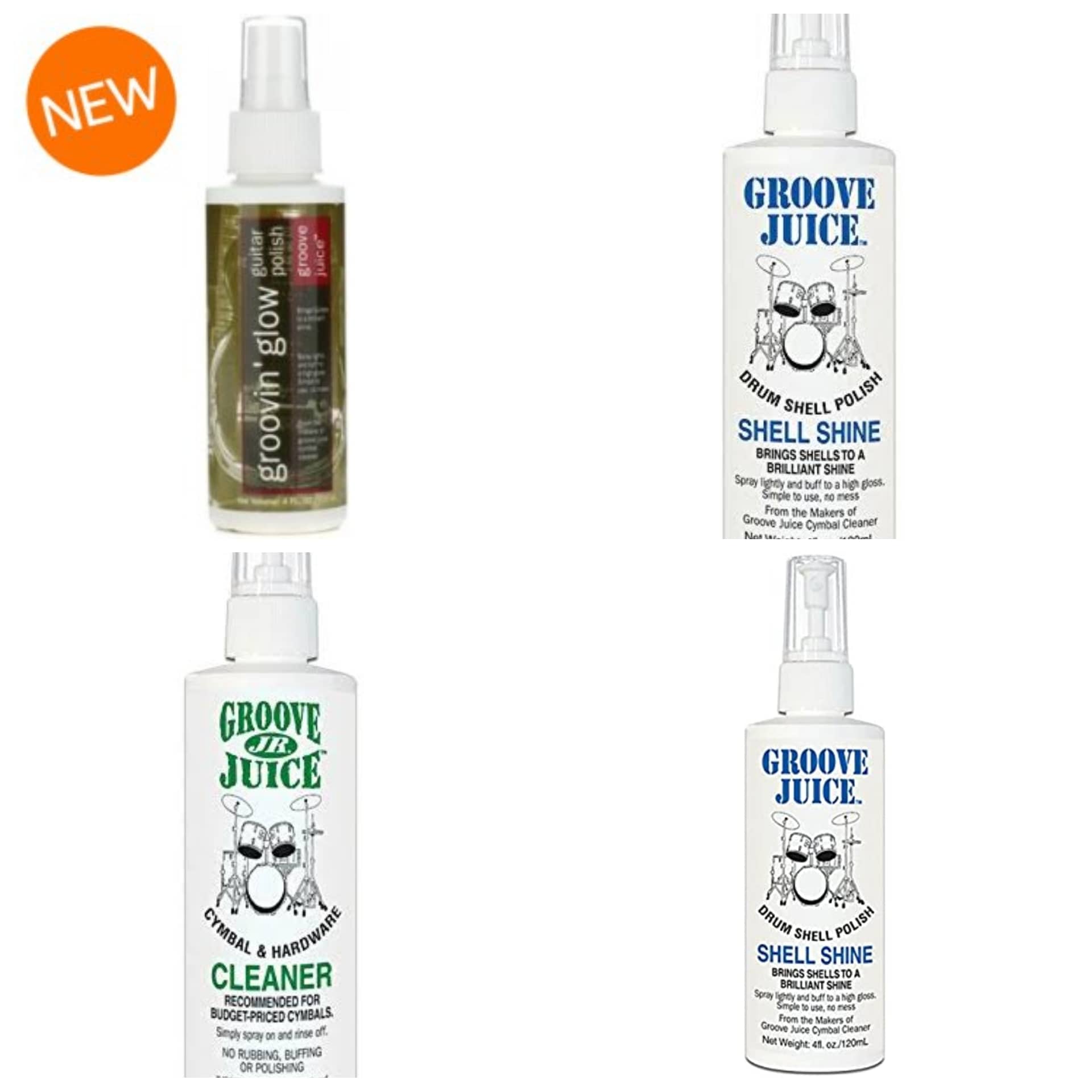 Groove Juice Percussion Cleaning Cymbal Cleaner Drum Set Cleaner Guitar Cleaner Drum set