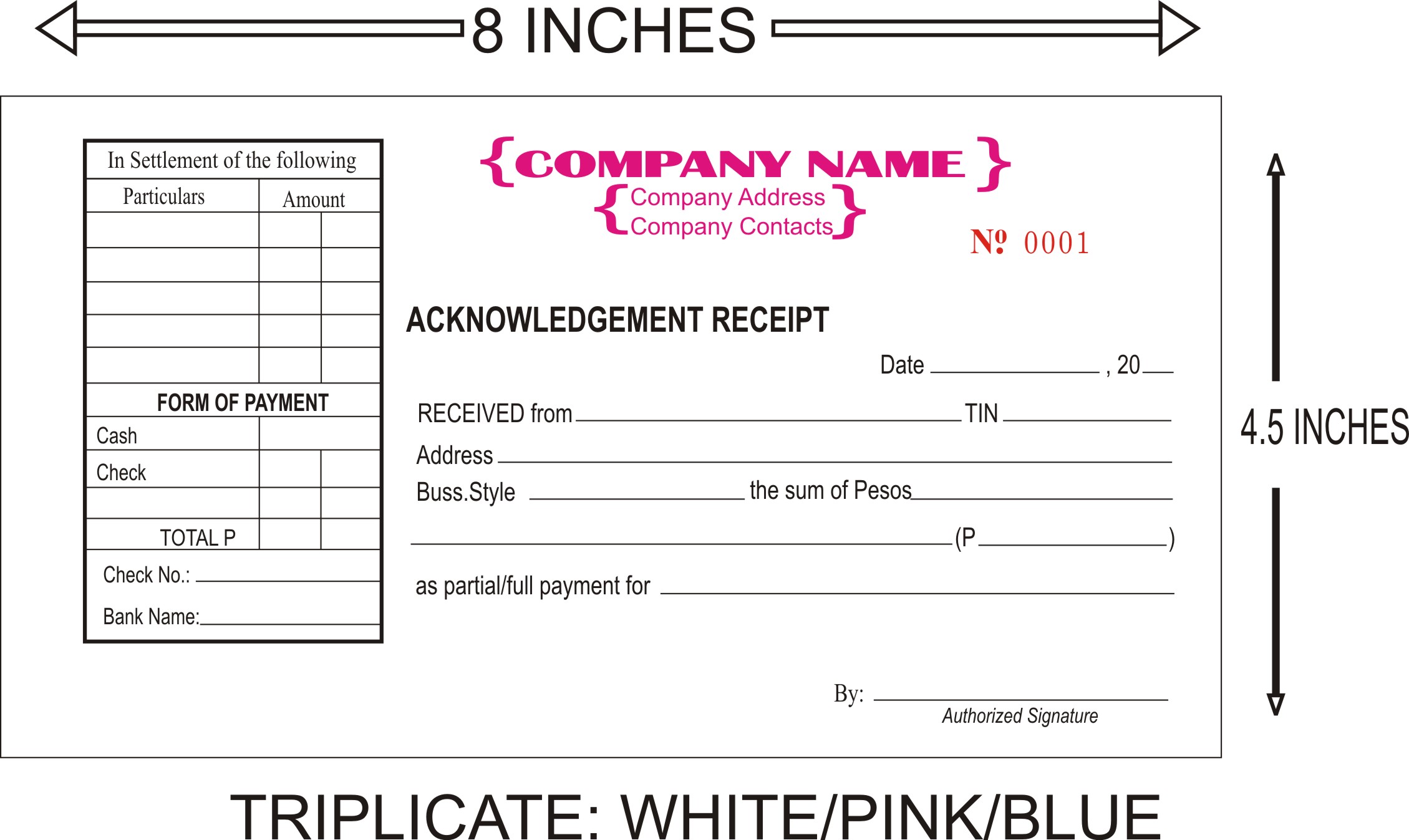 customized acknowledgement receipt carbonized duplicate 10 booklets lazada ph