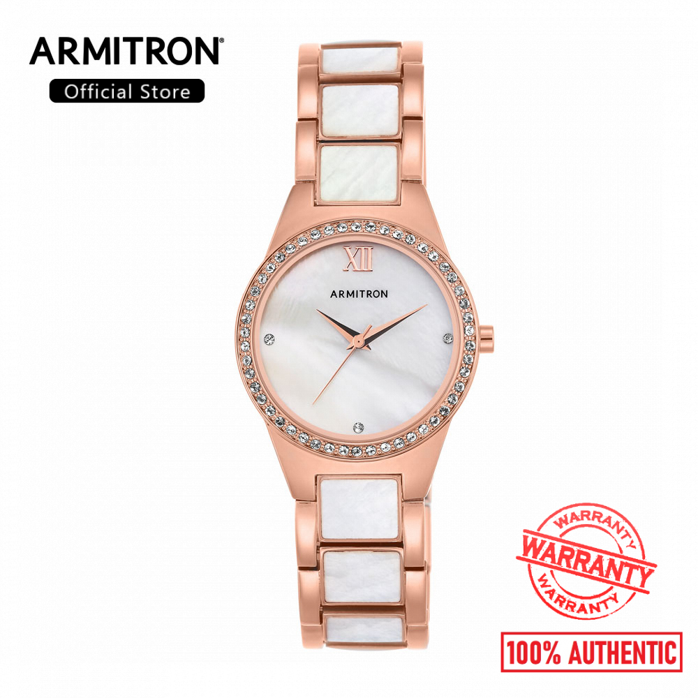 armitron rose gold ladies watch