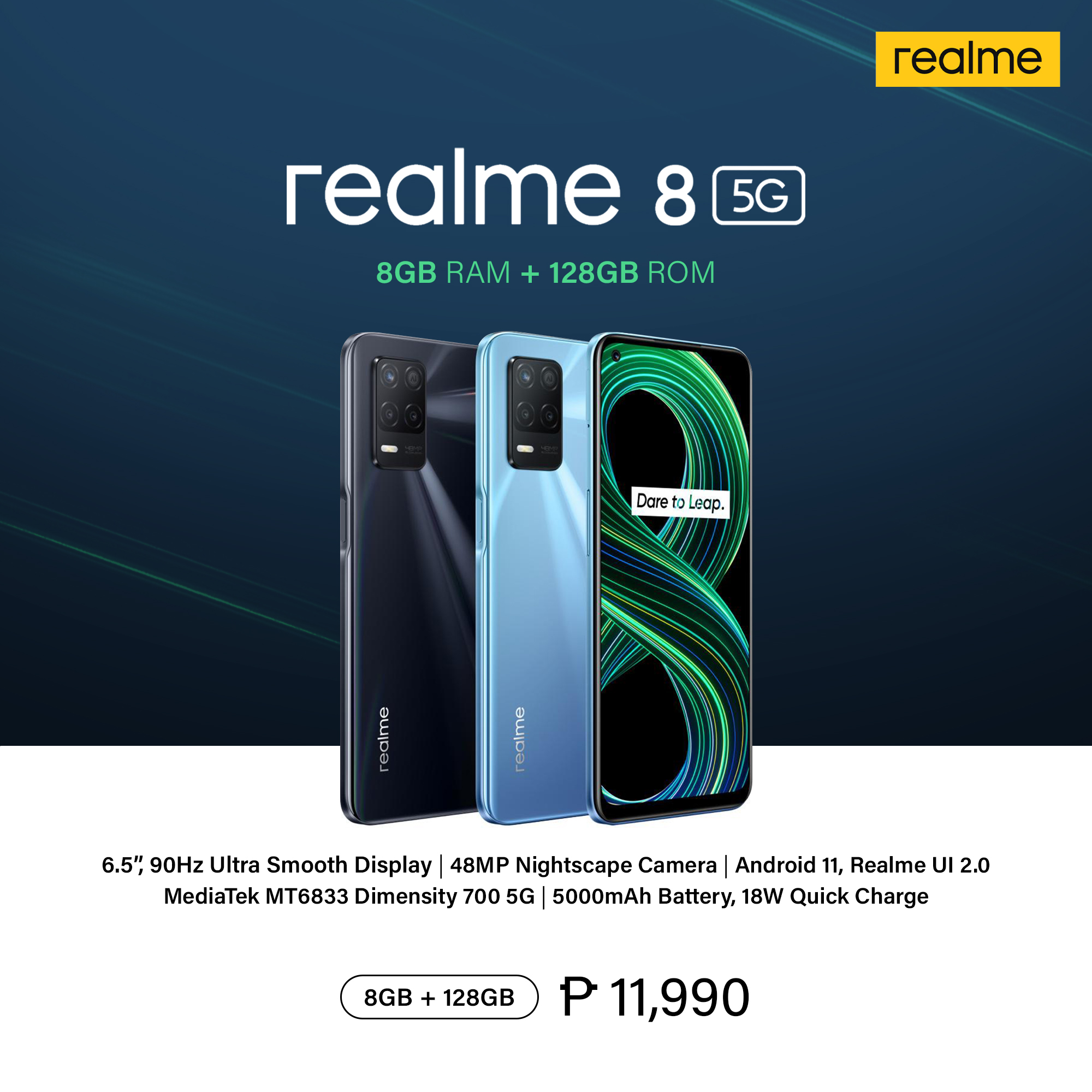 realme 8 5g network bands