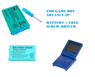 Nintendo Battery Pack GBA SP Gameboy Advance SP with free screwdriver