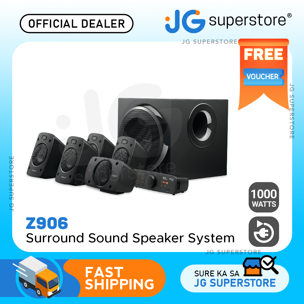 kultur Fejlfri afstemning Logitech Z906 5.1 Surround Sound Speaker System with Subwoofer, THX Dolby  Digital DTS Certified Sound, and Wireless Remote for Gaming and Home  Theater | JG Superstore | Lazada PH
