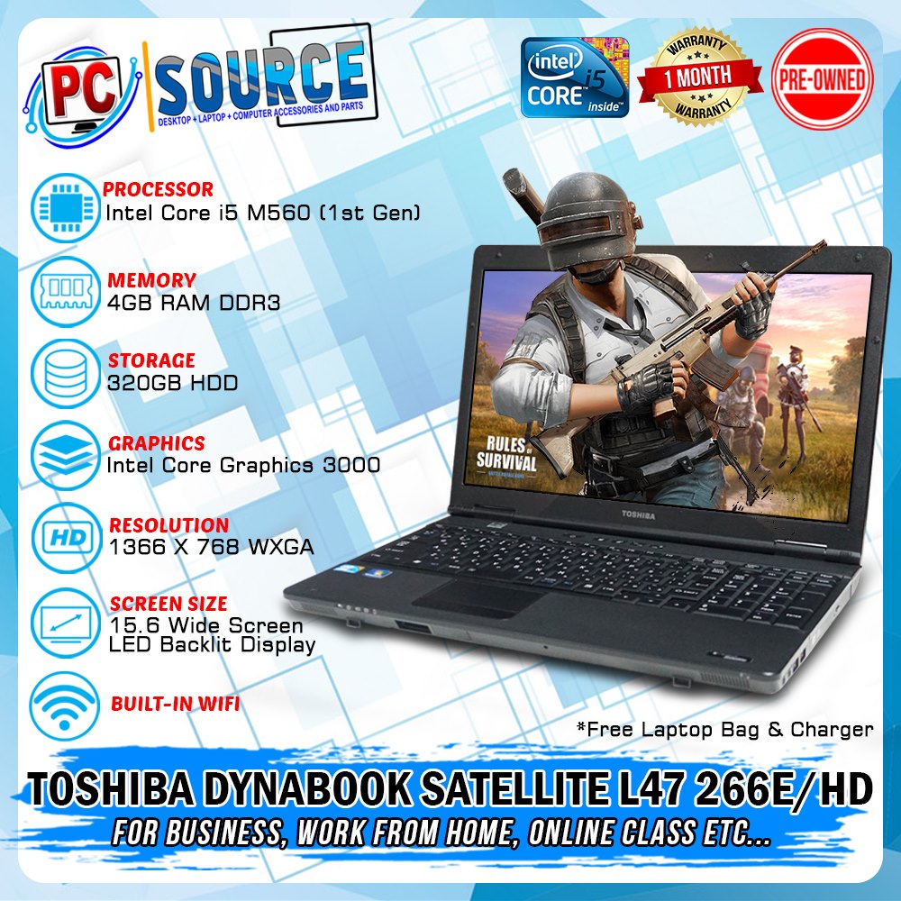 Toshiba Dynabook Satelite Notebook Laptop | Intel Core i5 Dual