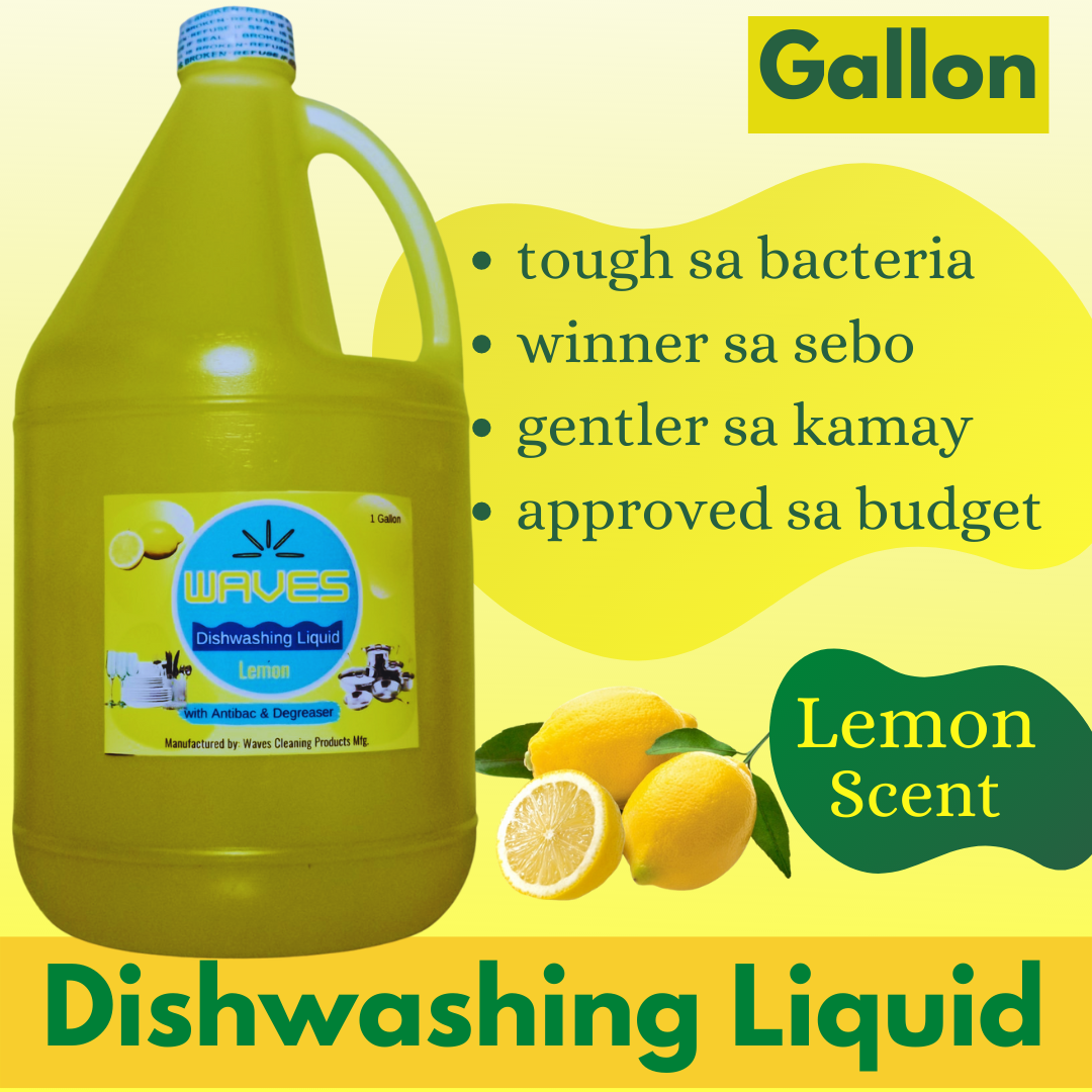 Dishwashing Liquid (WAVES) Kills 99.9 of Bacteria / Gentle on Hands