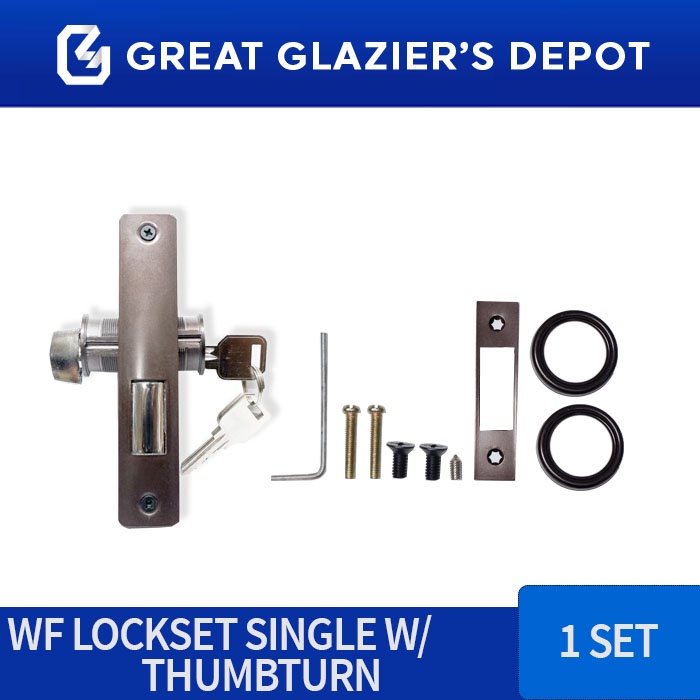 Wf Ed Lockset With Thumbturn Aluminum Swing Door Lock Set Single Double