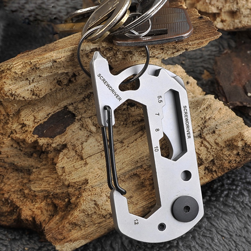 10-In-1 the Multifunction Wrench Tool Keychain EDC Carabiner, Bottle ...