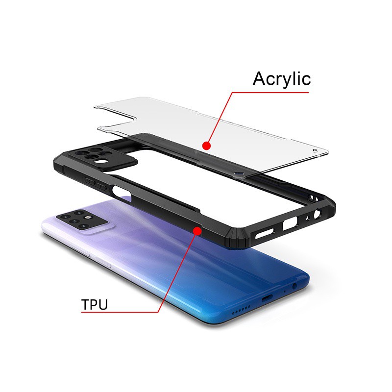 Acrylic Ốp lưng trong suốt chống va đập cho Realme 11 Pro Plus 10 GT Neo2 Master 8i 9i 9 8 7 6 5 7i C17 C3 5 5i C2 C11 C12 C15 C20 C21 C30 C30S C31 C33 C35 C55 C53 Narzo 20 50i 50A Pro Plus Trong suốt Nắp mềm silicon acrylic