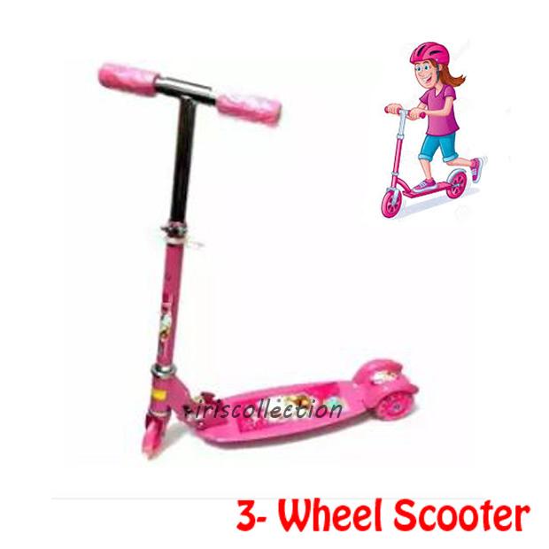 Pink - three-wheel flash scooter 3-4-5 
