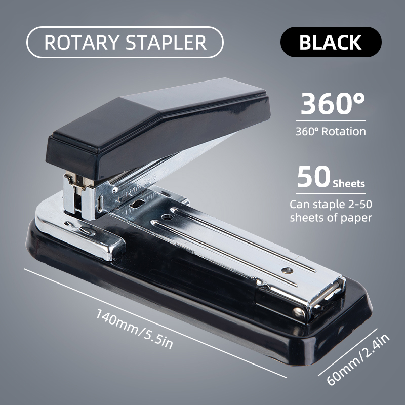 360 Degree Rotatable Heavy Duty Stapler Use 24/6 26/6 Staples