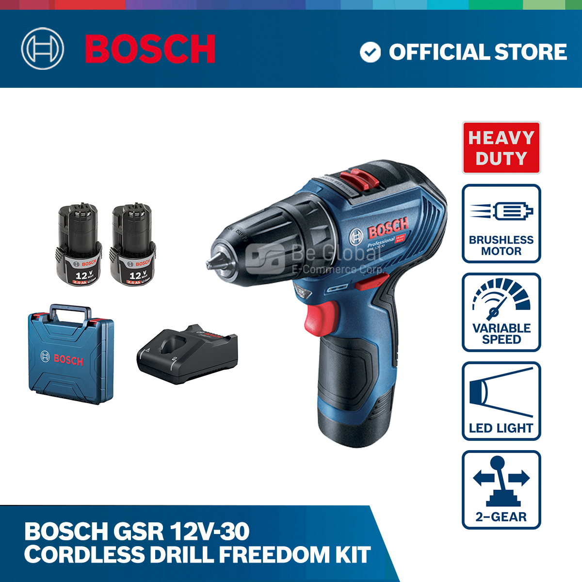 Bosch GSR 12V30 Cordless Drill Freedom kit Power Tool/Home