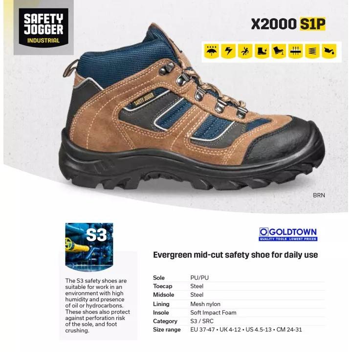 Safety Jogger X2000 31 SRC Original High Cut Safety Shoes for Men