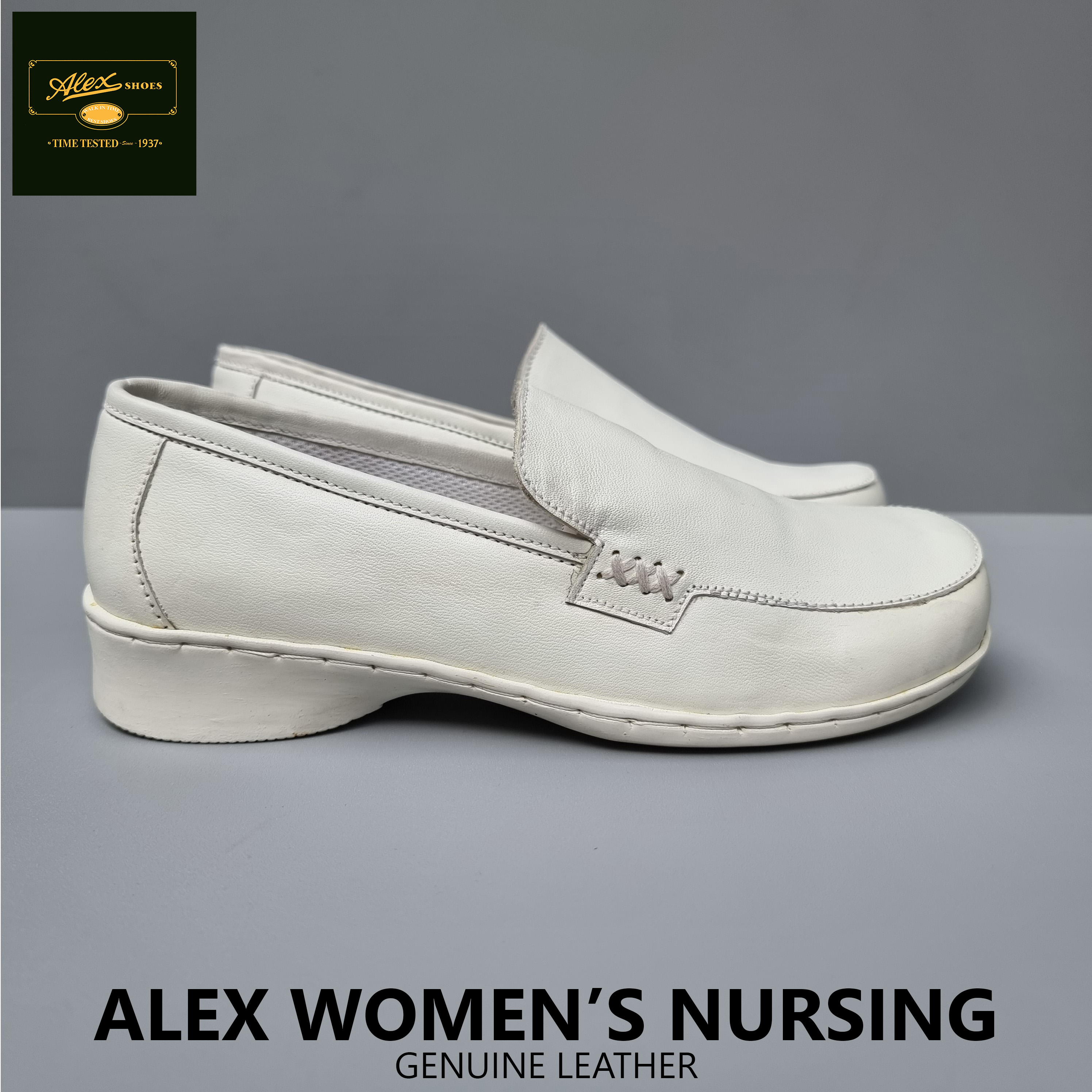 ALEX SHOES N-94 WOMENS GENUINE LEATHER NURSING SHOES Round Toe