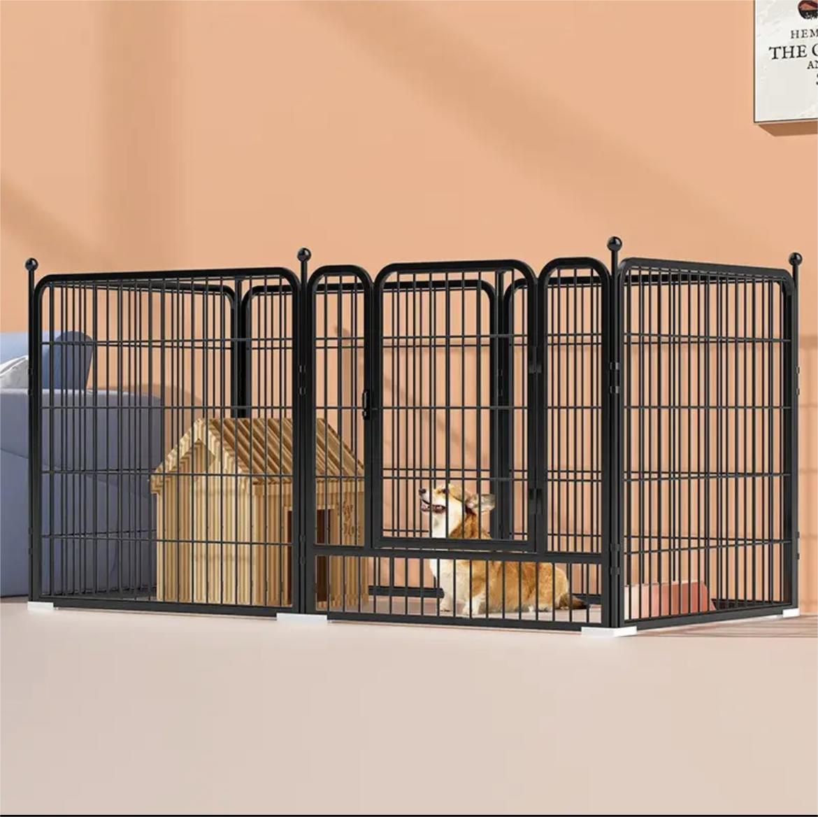 [COD]Dog Fence Heavy Duty Dog Cage Adjustable Sturdy BiteResistant