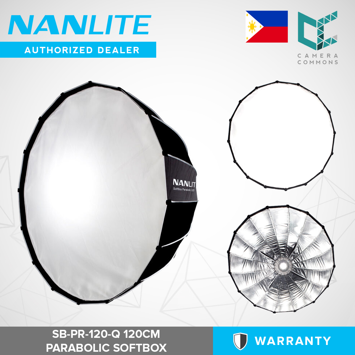 Nanlite 120 120cm Quick-Open Parabolic Softbox with Bowens Mount