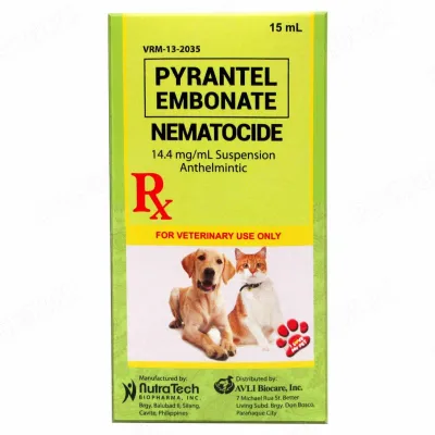 Nematocide (Pyrantel Embonate) for Dogs and Cats 15ml