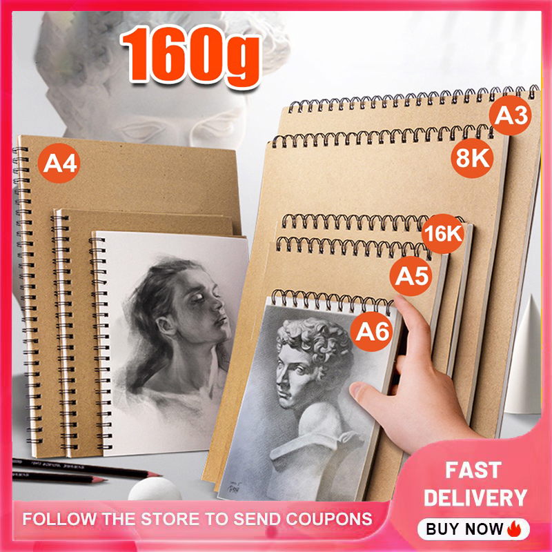 Thick Cover 16K/8K/A4 Art Marker Sketchbook 50 Sheet Blank