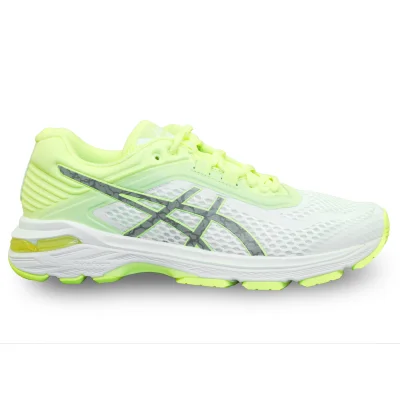 Asics GT-2000 6 Lite-Show Women Running Shoes (White/Silver/Limelight) sports shoes