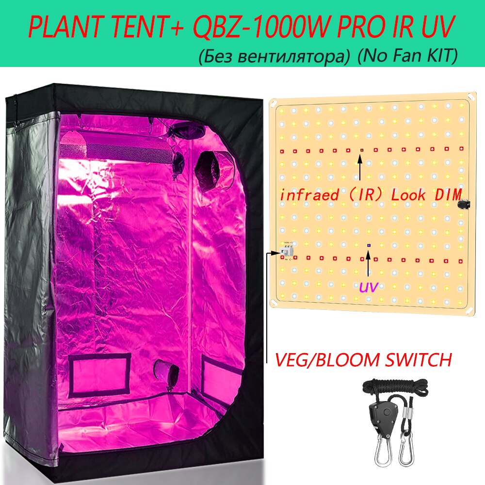 Grow Tent Growbox 1000W Quantum Grow Full Spectrum Led Kit High PPFD