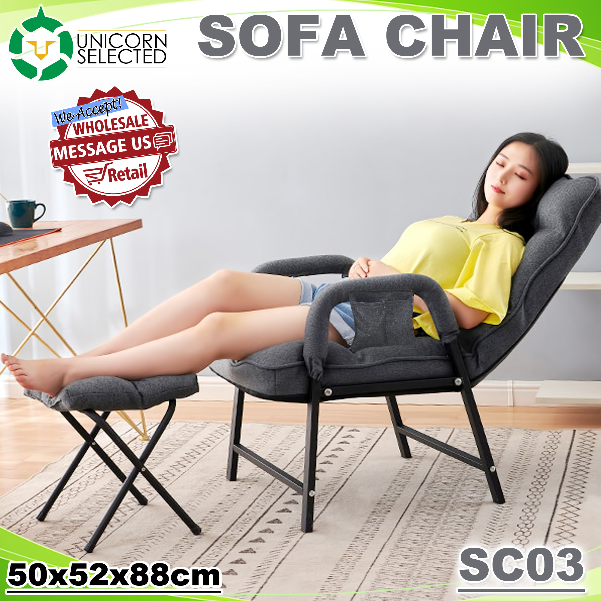 Unicorn Selected SC03 Single Recliner Chair Sleeper Sofa Bed Lazada PH