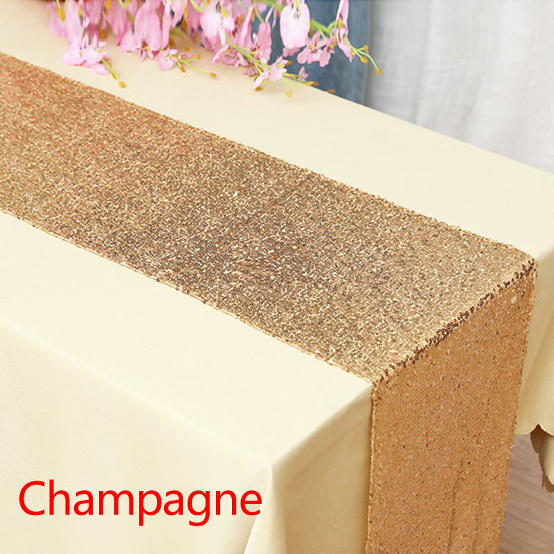 12"x72" Fashion Sequins Table Flag Rectangle Table Runner Tablecloth Party Decor 
